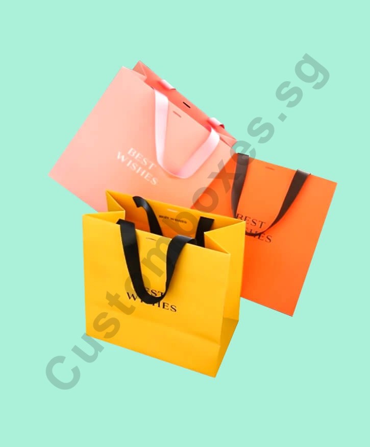 Custom Luxury Paper Bags with Embedded Handles Singapore