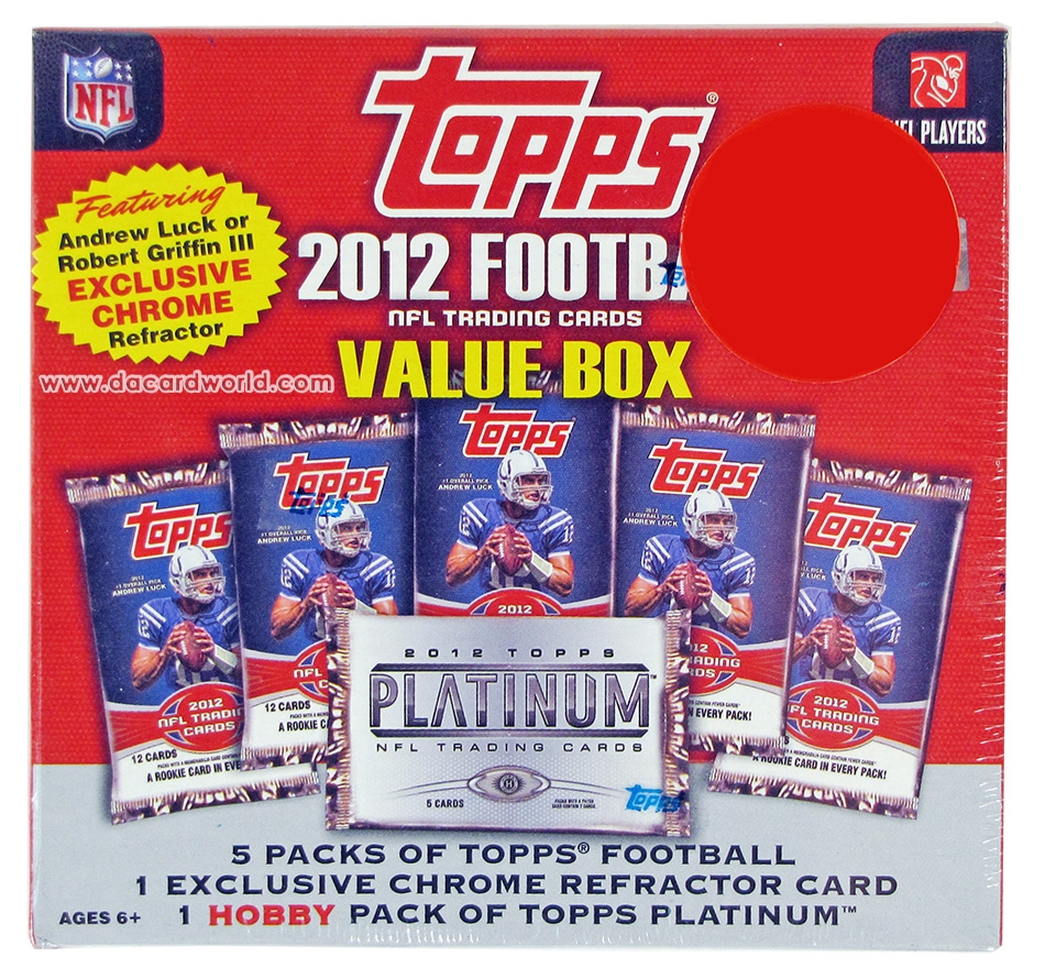 2012 Topps Football Value Box (5 Topps Packs, 1 Platinum Hobby Pack, 1