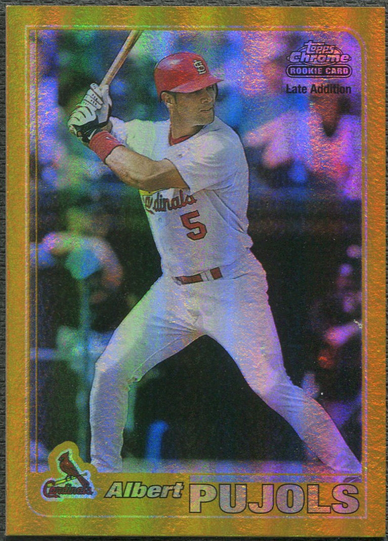 2001 Topps Chrome 596 Albert Pujols Rookie Retrofractor DA Card World