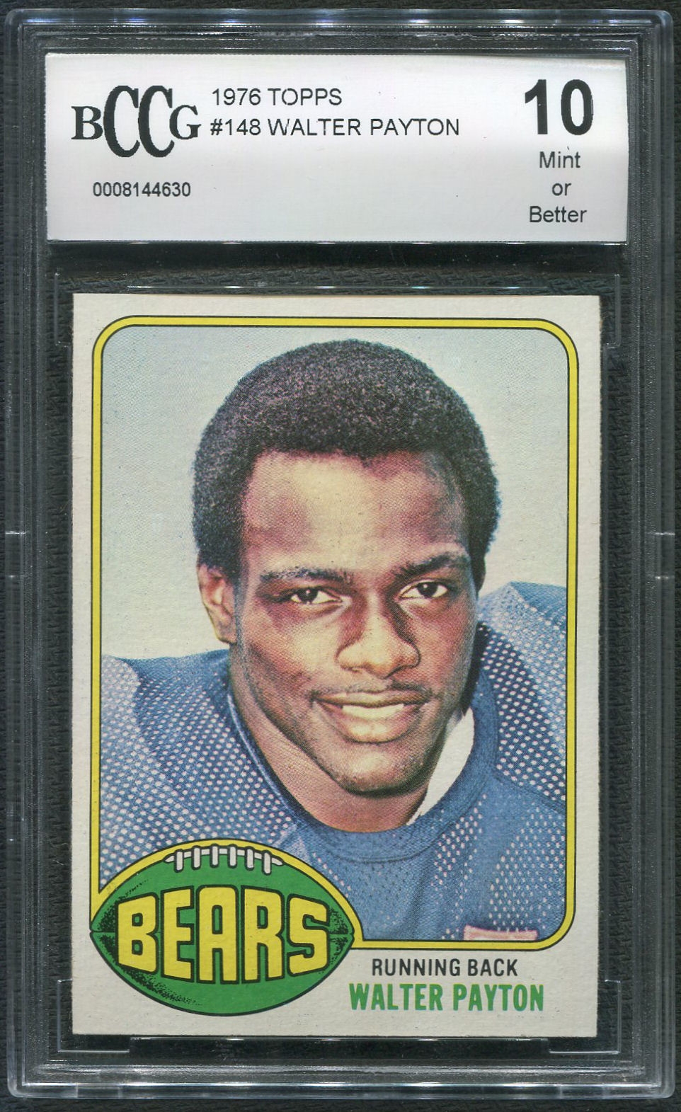 1976 Topps Football 148 Walter Payton Rookie BCCG 10 (Mint or Better) *4630 DA Card World