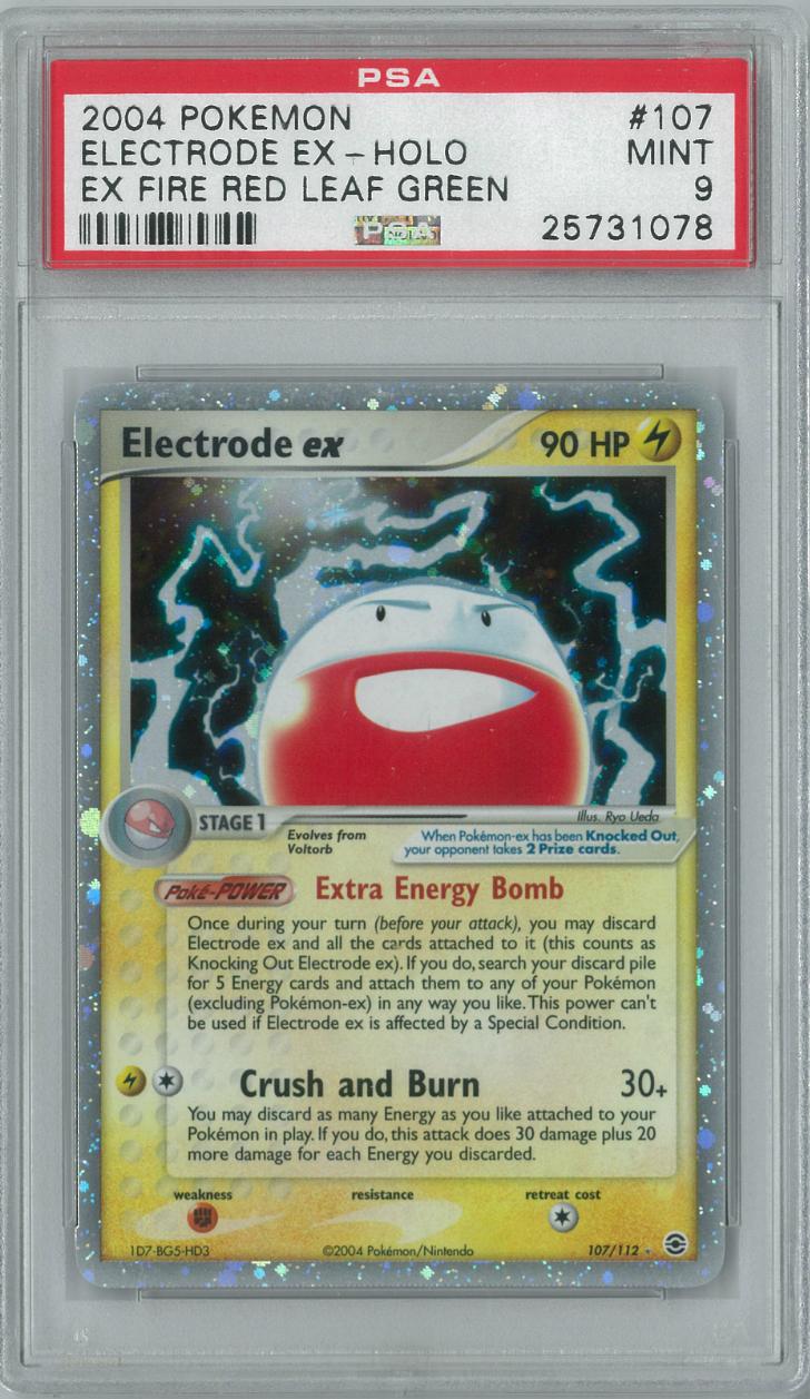 Pokemon EX Fire Red Leaf Green Electrode ex 107/112 Single PSA 9 DA