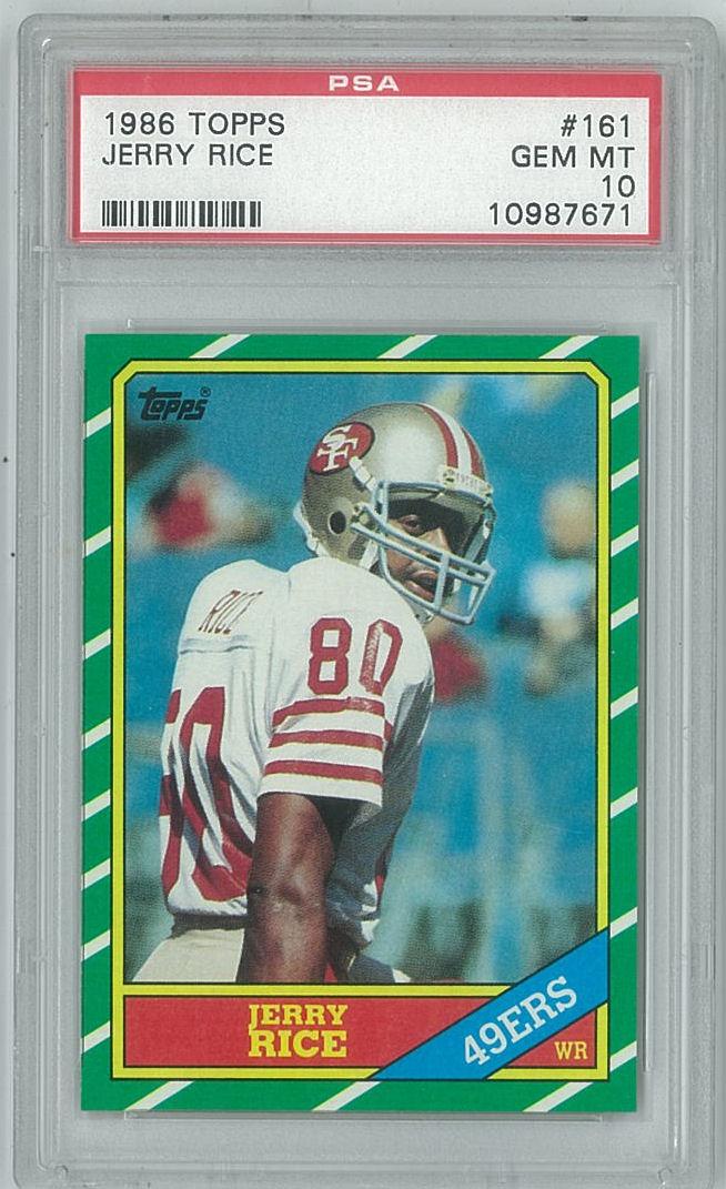 1986 Topps Football 161 Jerry Rice Rookie PSA 10 (GEM MINT) *7671 eBay