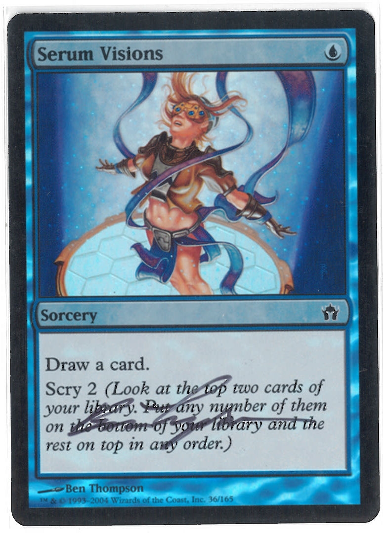 Magic the Gathering Fifth Dawn Single Serum Visions FOIL (Artist Signed