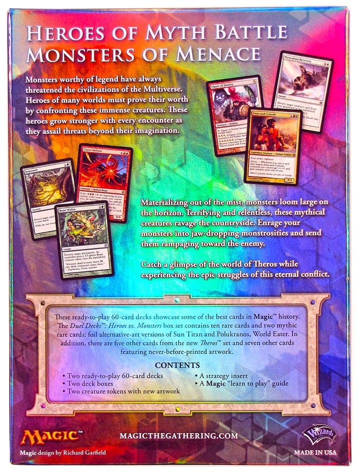 Magic the Gathering Heroes Vs. Monsters Duel Deck DA Card World