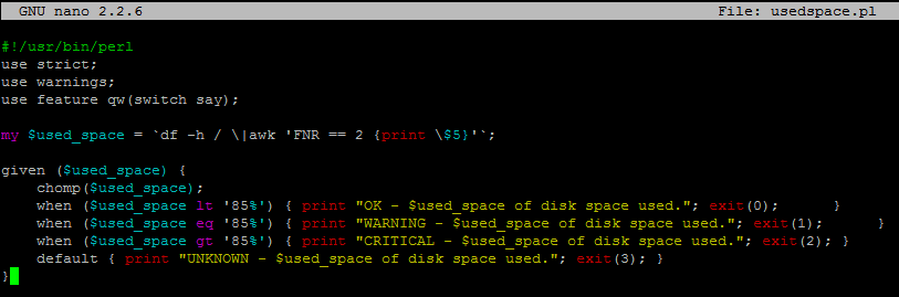 Perl Script Check Disk Space Linux Linux World