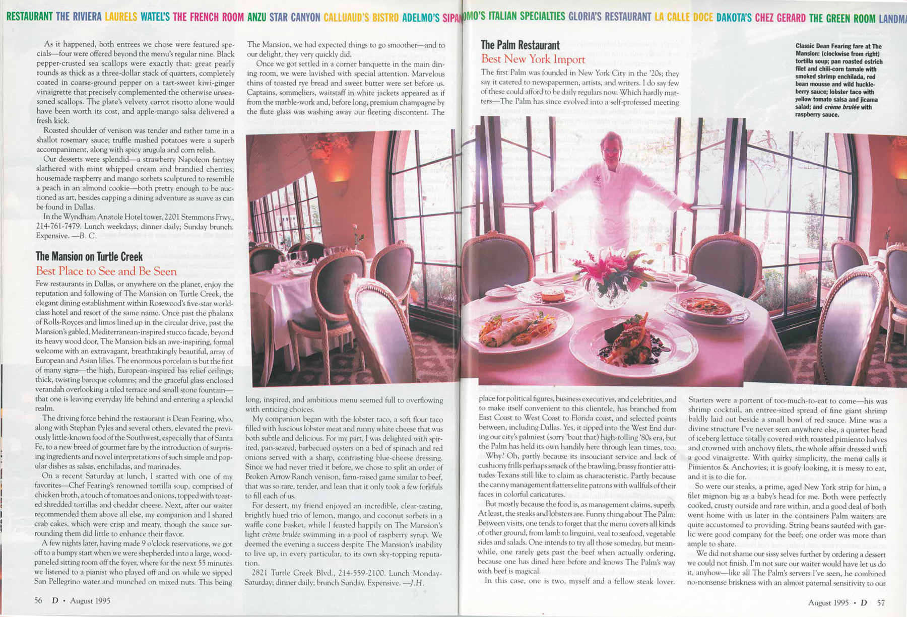 Flashback Friday The 25 Best Restaurants in Dallas D Magazine