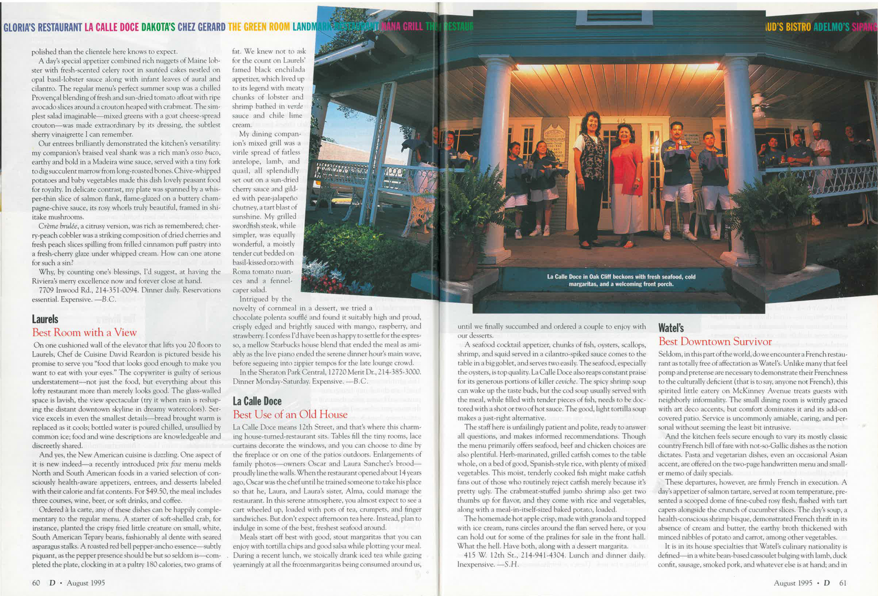 Flashback Friday The 25 Best Restaurants in Dallas D Magazine