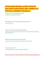 ATCN EXAM REVIEW LATEST UPDATE 2024 WITH QUESTIONS AND CORRECTLY