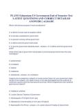 PLATO Edmentum US Government End of Semester Test LATEST QUESTIONS AND