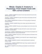 Milady- Chapter 6: Anatomy & Physiology: Final Chapter Exam with 100%