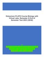 Edmentum End of Semester Test - World History Semester A Latest Update