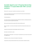 Aceable Agent Level 1 Property Ownership Chapters 1-4 exam 2023 with