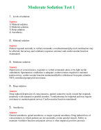 Moderate Sedation Test 4 (Latest 2024) Questions With Complete Grade A+