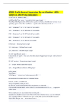 ATSSA Traffic Control Supervisor Re-certification 100% VERIFIED ANSWERS