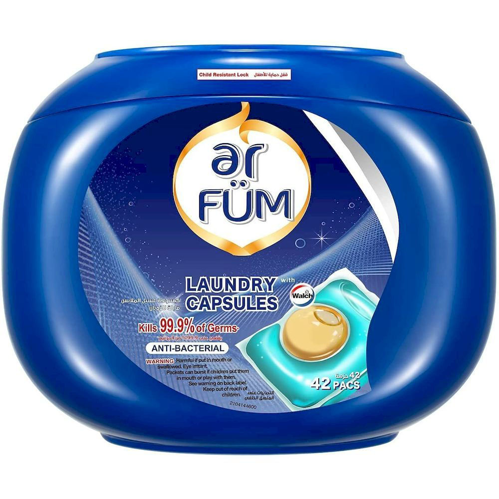 AR FUM PODS AntiBacterial Laundry Detergent Capsules, 42, 57 OFF