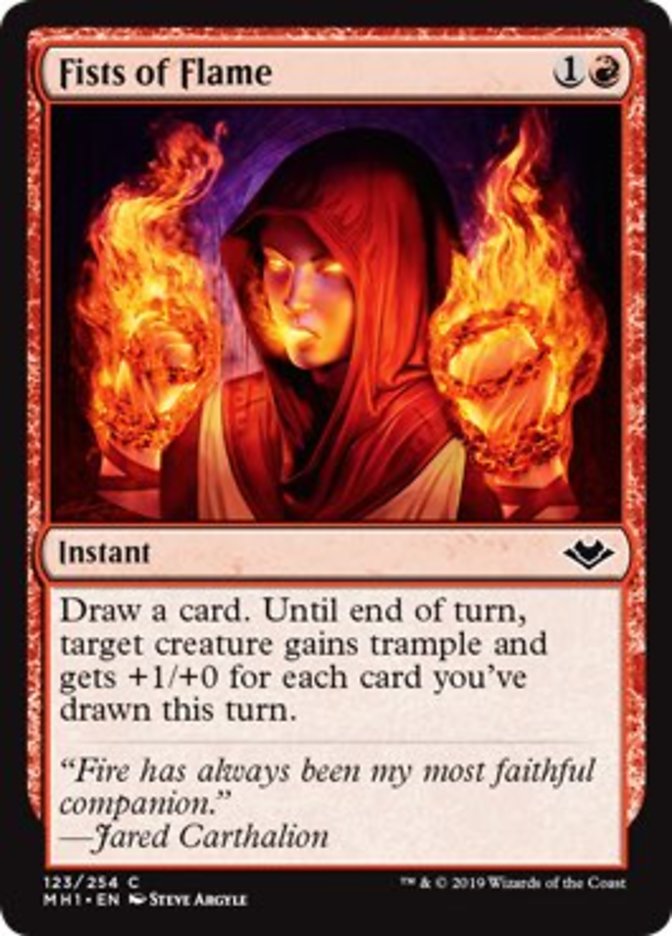 Fists of Flame Magic the Gathering MTG card