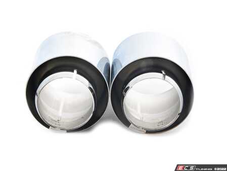 ECS - 042002LA01KT2 - B6 S4 Muffler Delete Kit - With 4.0" Chrome Tips