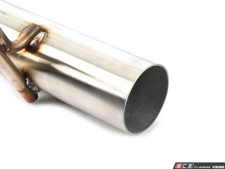 ECS - 042002LA01KT2 - B6 S4 Muffler Delete Kit - With 4.0" Chrome Tips