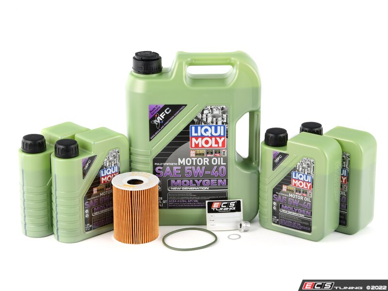 Assembled By ECS 948107222000KT2 Liqui Moly Molygen Oil Service Kit (5w40)