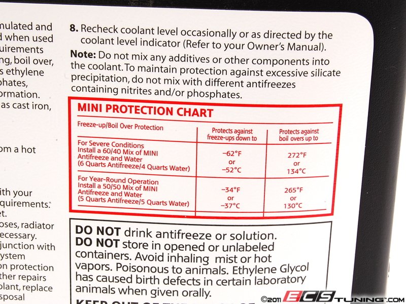 Genuine MINI 82140031133 MINI Cooper Antifreeze / Coolant 1