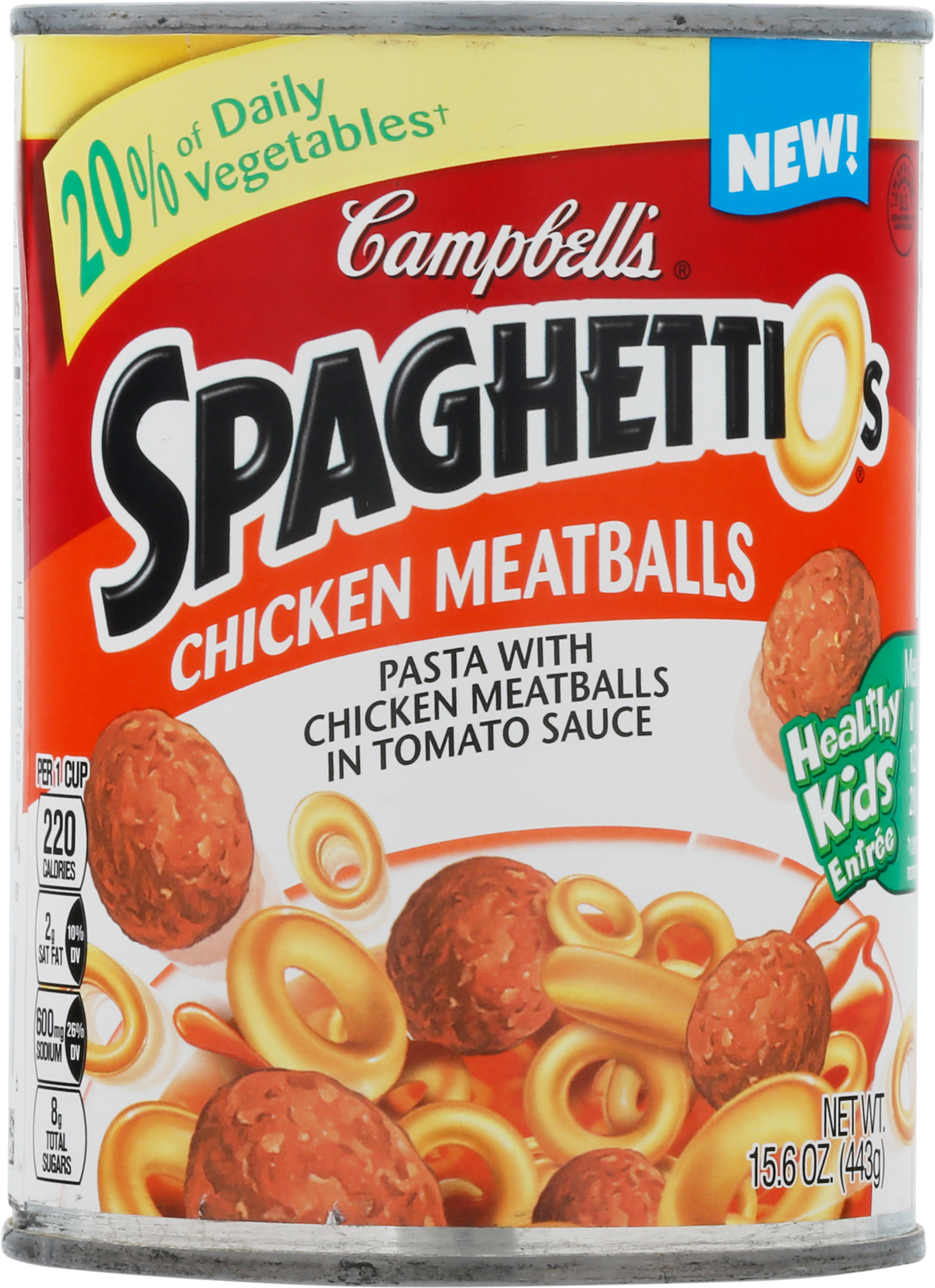 Campbells Spaghettios With Chix Meatballs 15.6oz Bulk Case