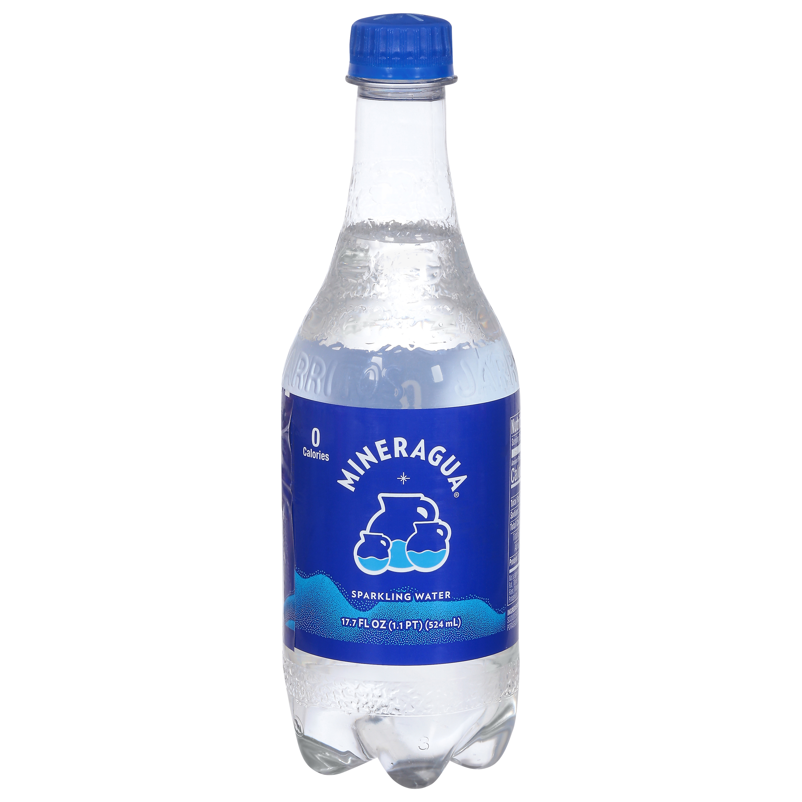 Mineragua Sparkling Water 17.7 fl oz Bottle Bulk Case 24