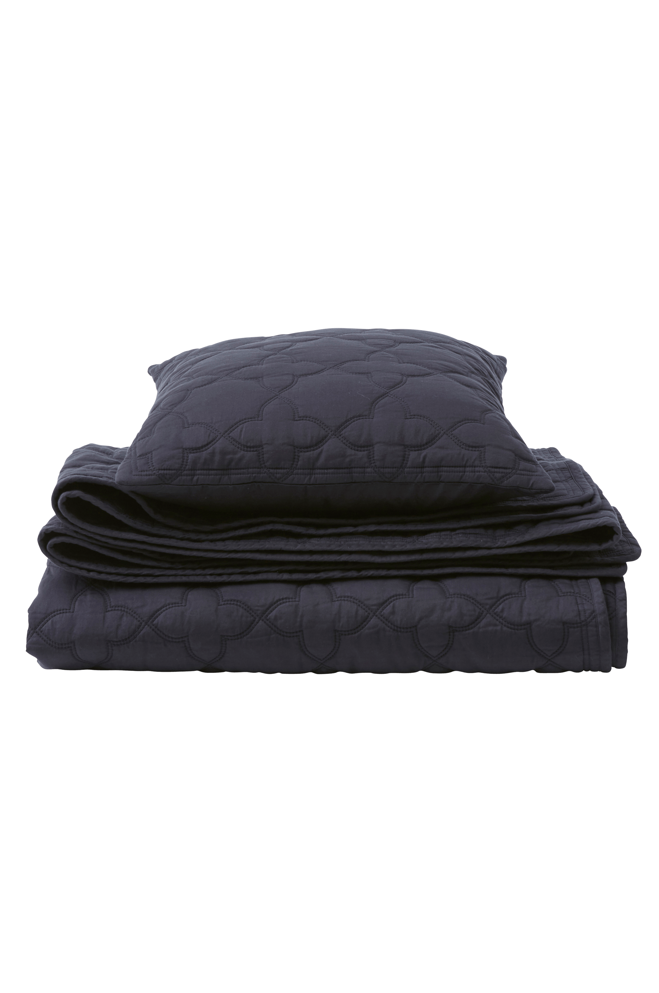 Överkast Blå Dubbelsäng Ellos Home Överkast Amy i tvättad bomullssatin 260x260 cm Blå