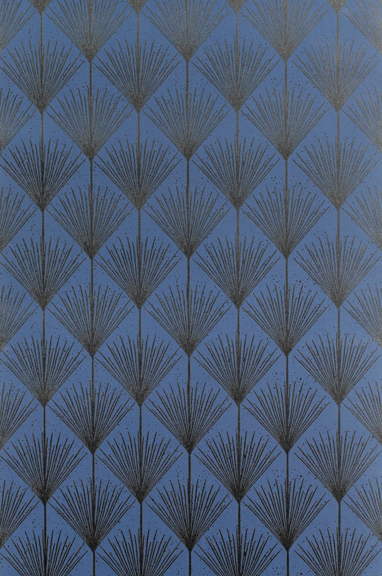 Tapeter Blå Mimou Tapet Mayfair Blå Mønstrede tapeter Ellos.dk