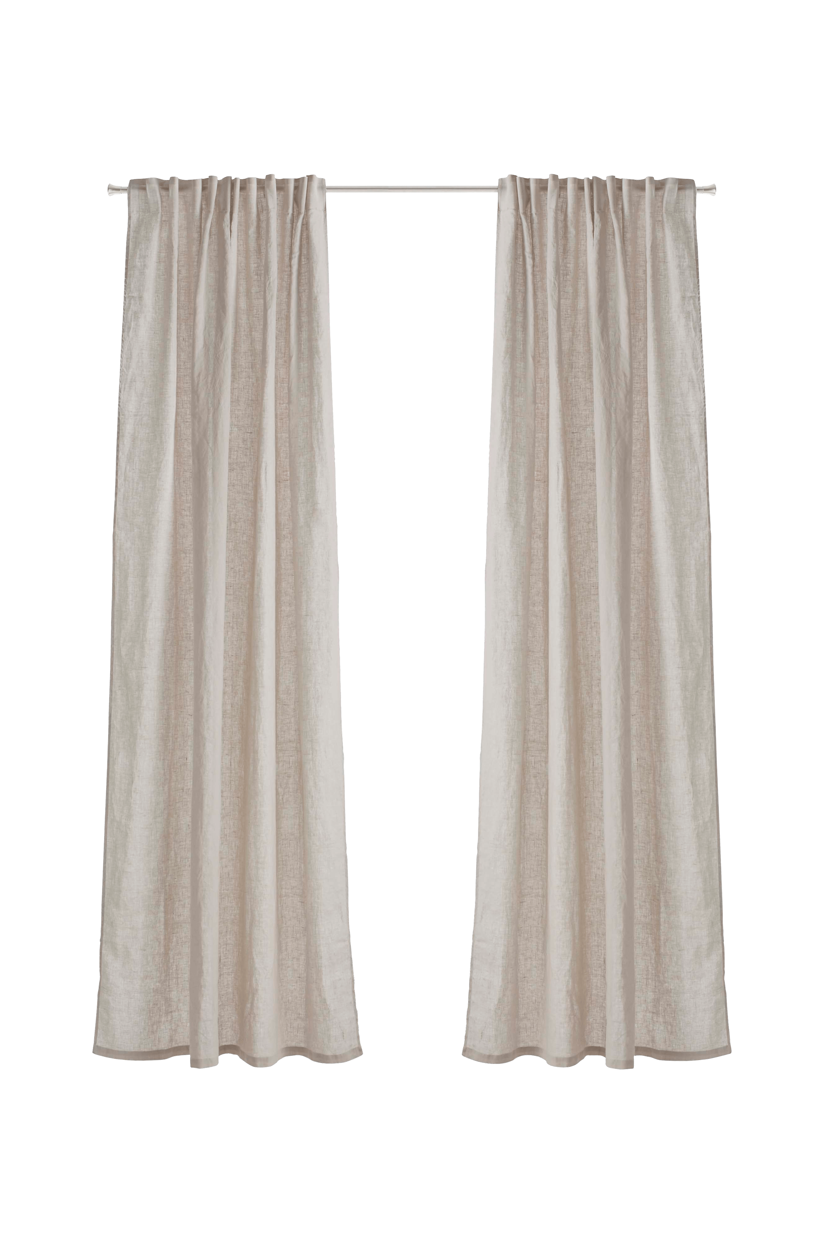 Ellos Veckbandslängd Ellos Home Veckbandslängd Pembroke 2pack i 100 lin Grå