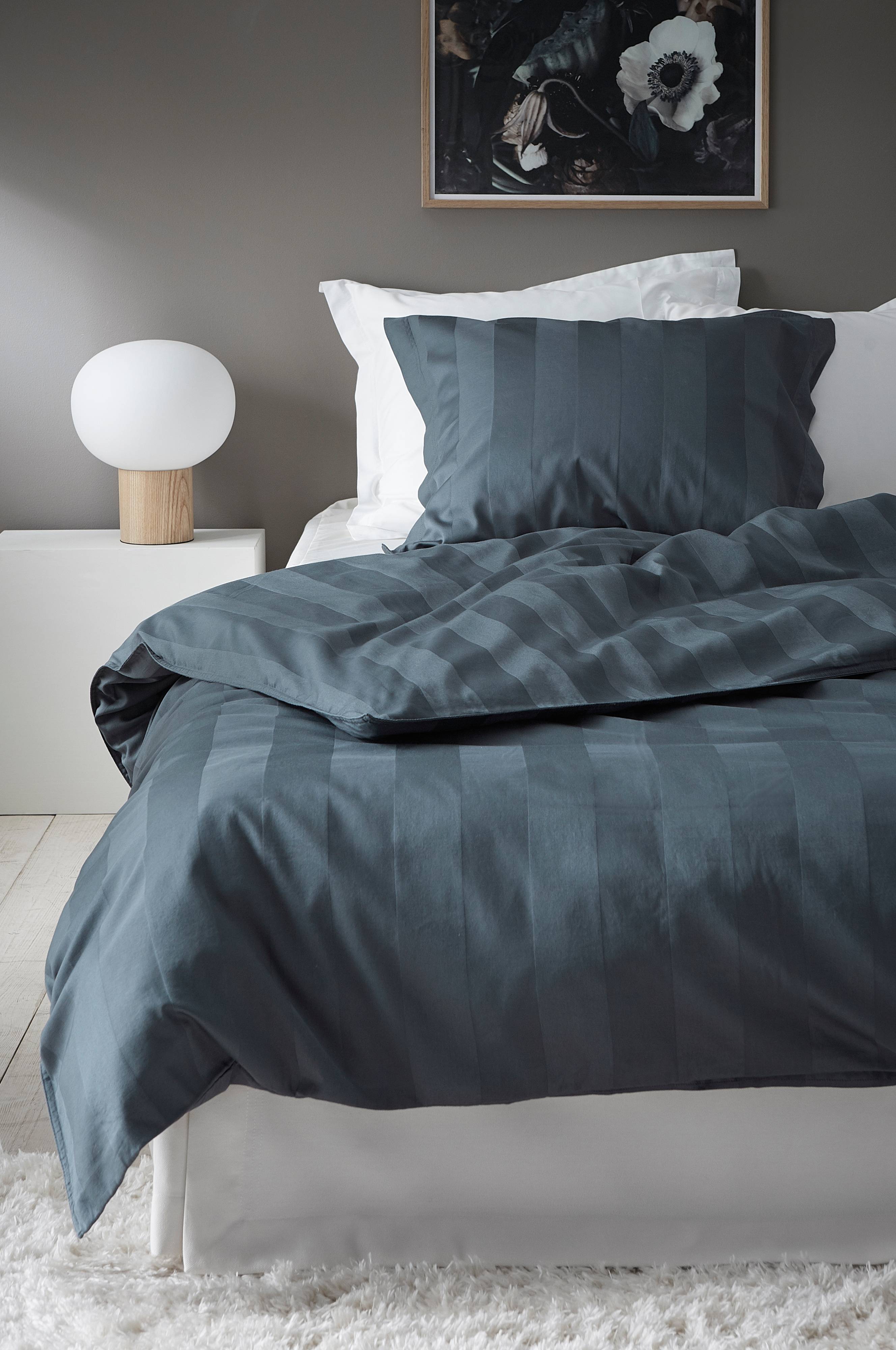 ellos påslakanset Ellos Home Påslakanset Karla I Tvättad Bomullssatin - Blå - Påslakanset | Ellos