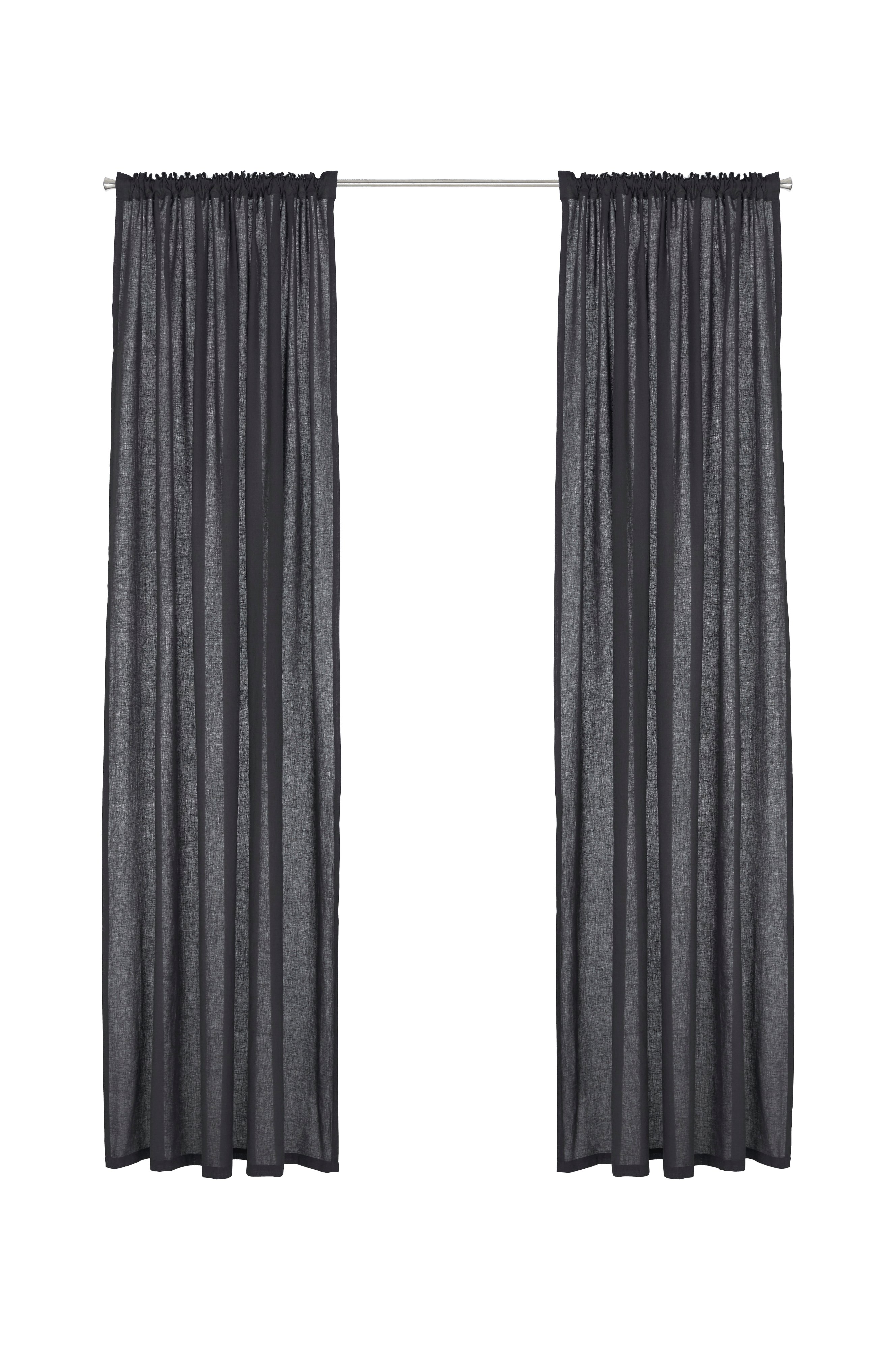 Ellos Veckbandslängd Ellos Home Veckbandslängd Beata 2pack Grå Veckbandslängder ellos