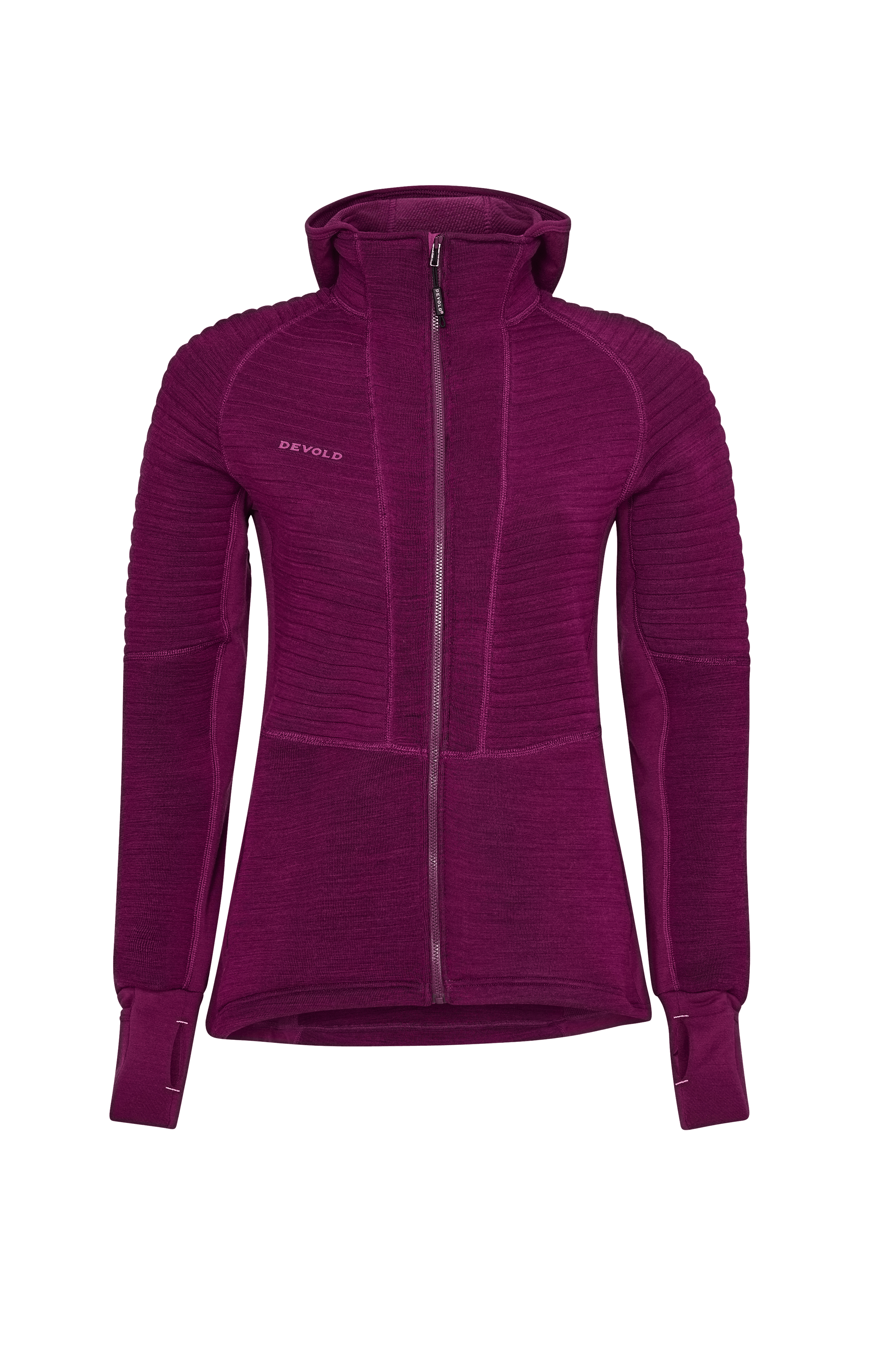 Devold Funktionströja Tinden Spacer Woman Jacket W/Hood Lila