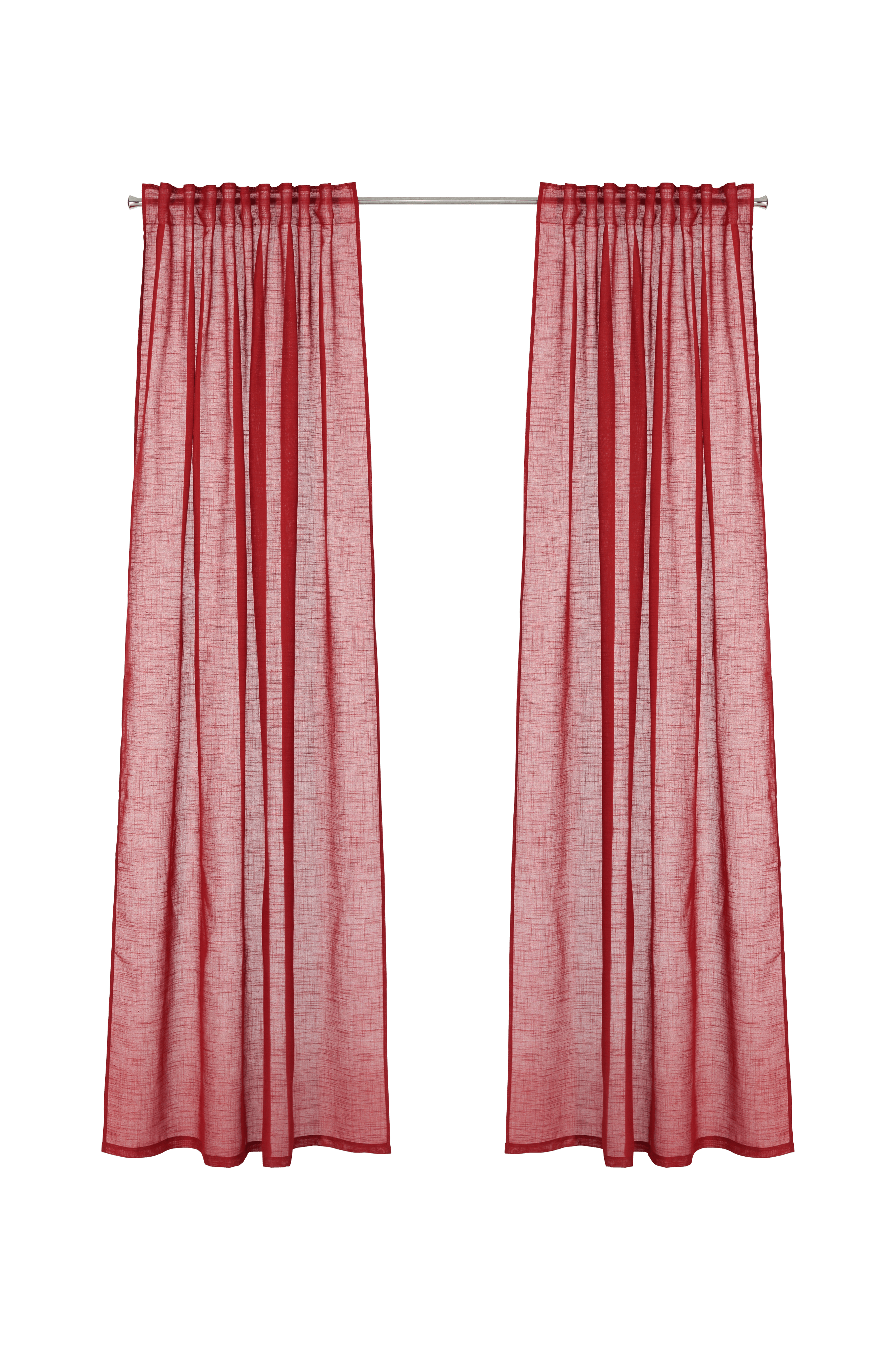 Ellos Veckbandslängd Ellos Home Veckbandslängd Julia 2pack Röd Veckbandslängder Ellos.se