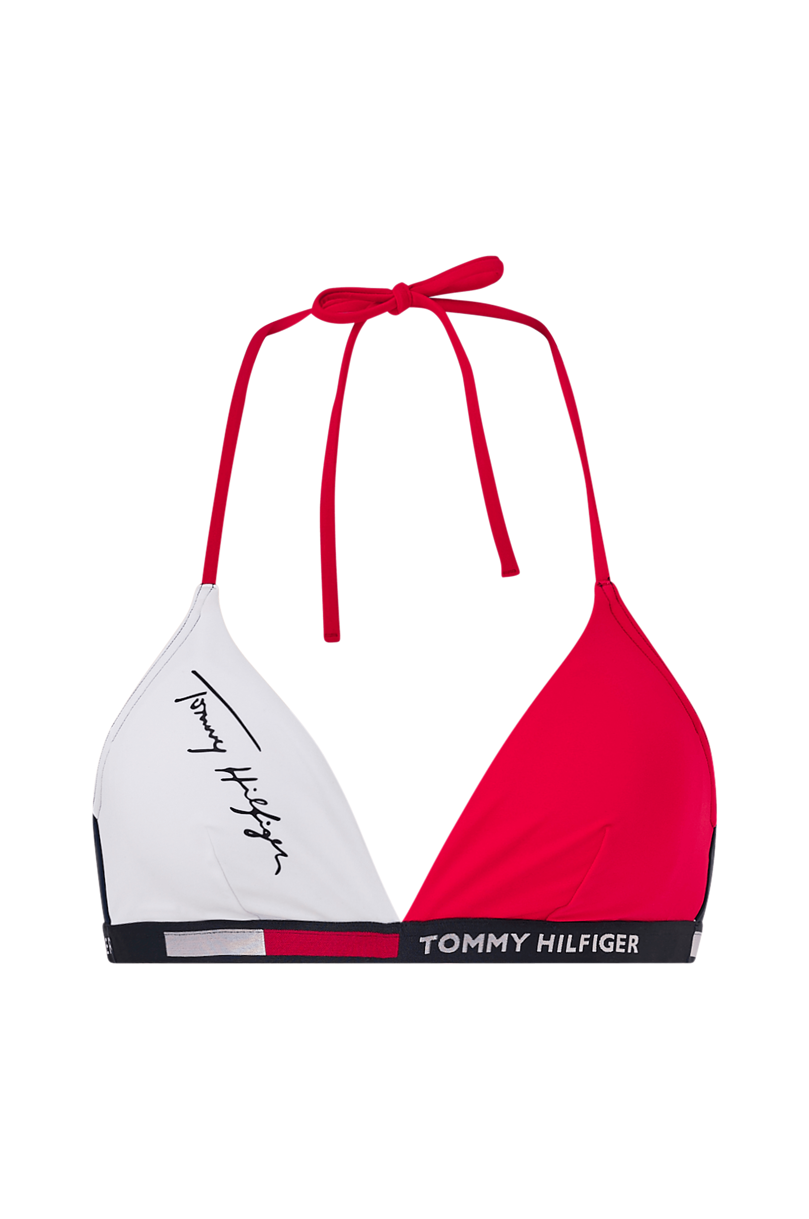 Tommy Hilfiger Bikini-Bh Fixed Triangle Rp - Rød - Bikini Overdeler | Ellos.no