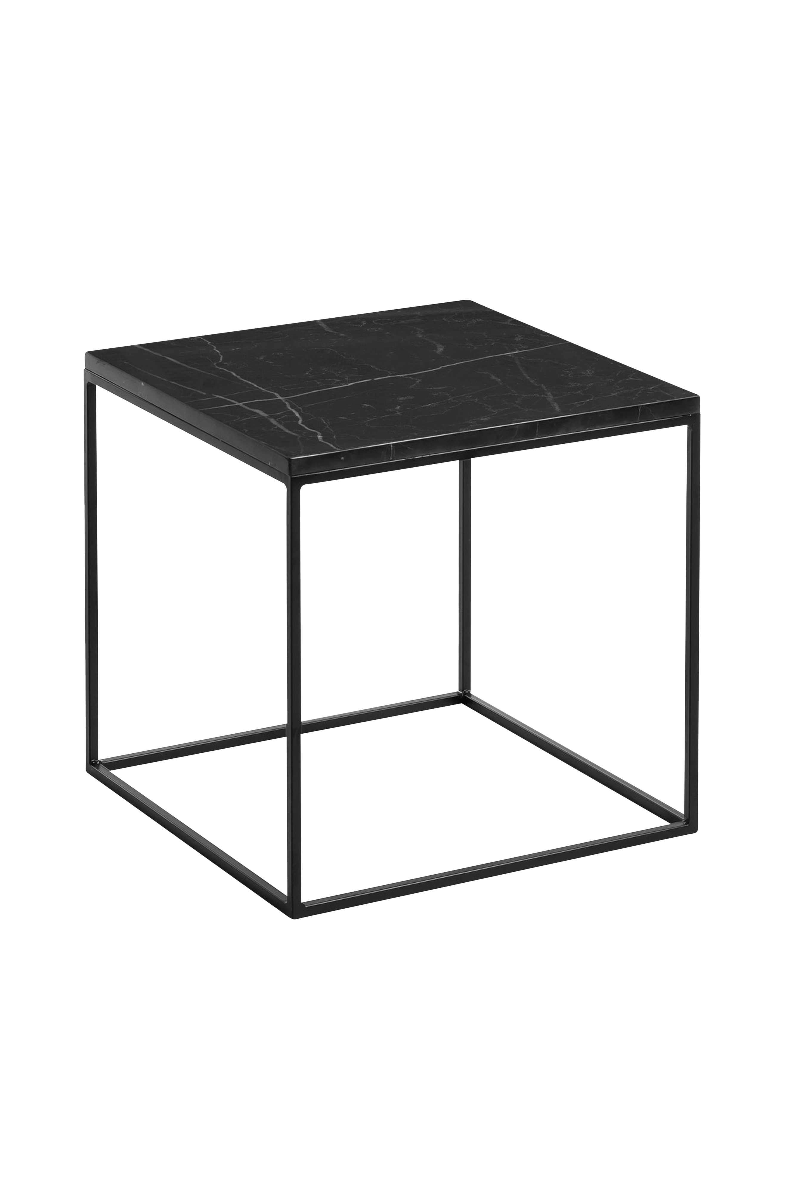 Sidobord Marmor Ellos AM.PM Sidobord med bordsskiva av marmor, Mahaut Svart Småbord