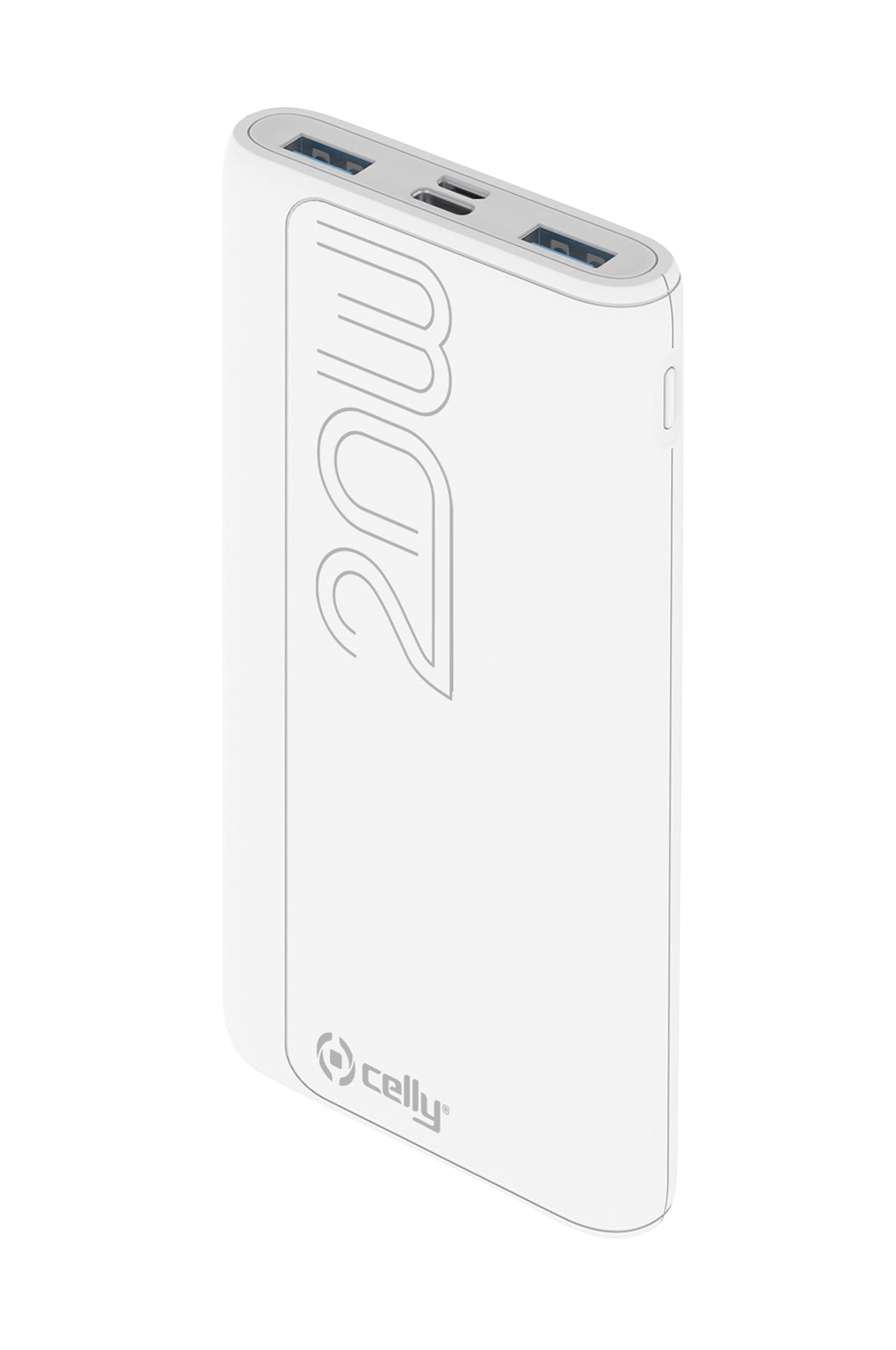Celly PowerBank PD 20W 10.000 mAh hvid Mobiltilbehør Ellos.dk