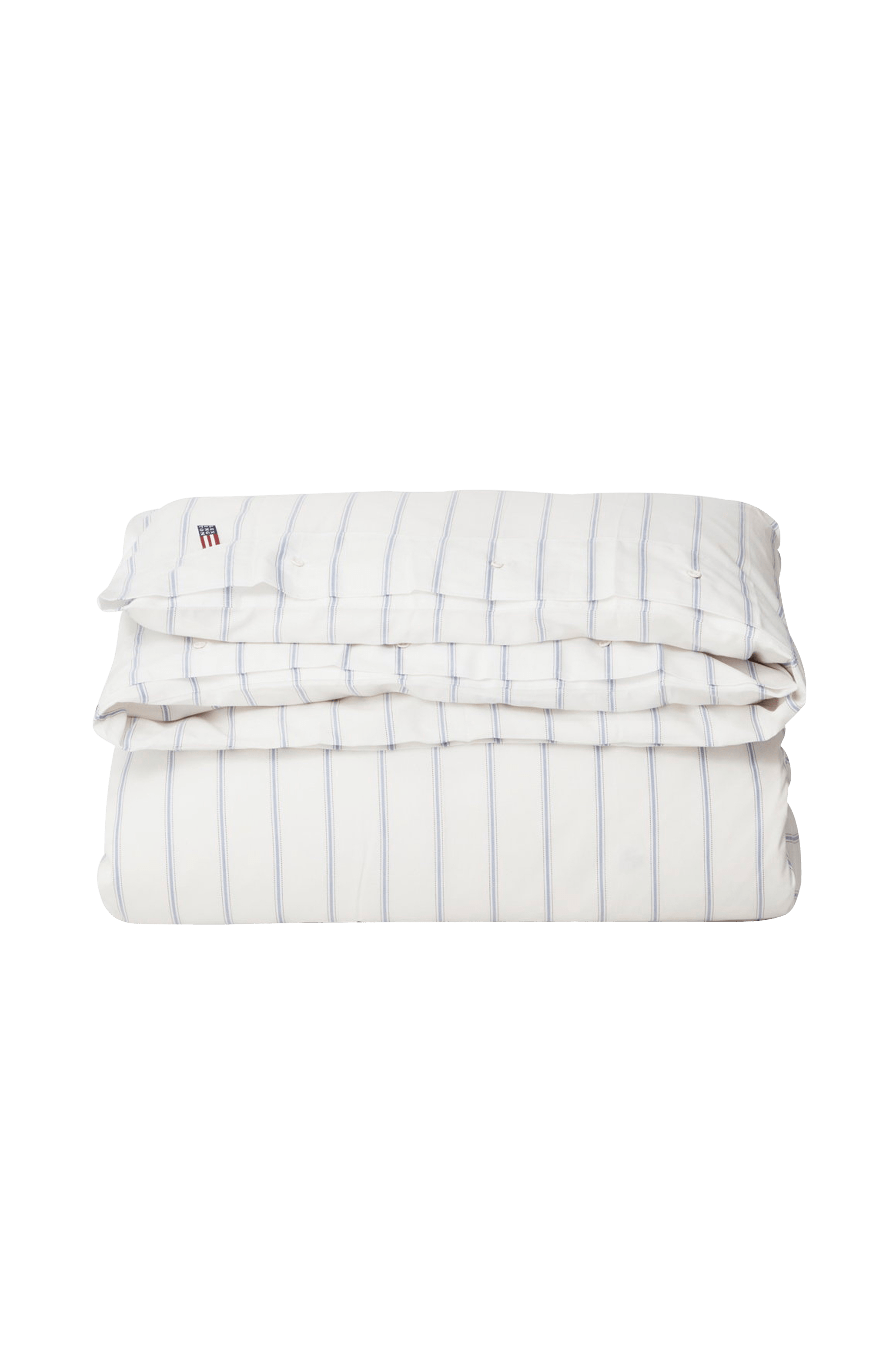 Lexington Påslakan Striped Lyocell/Cotton Duvet Cover Vit Påslakan