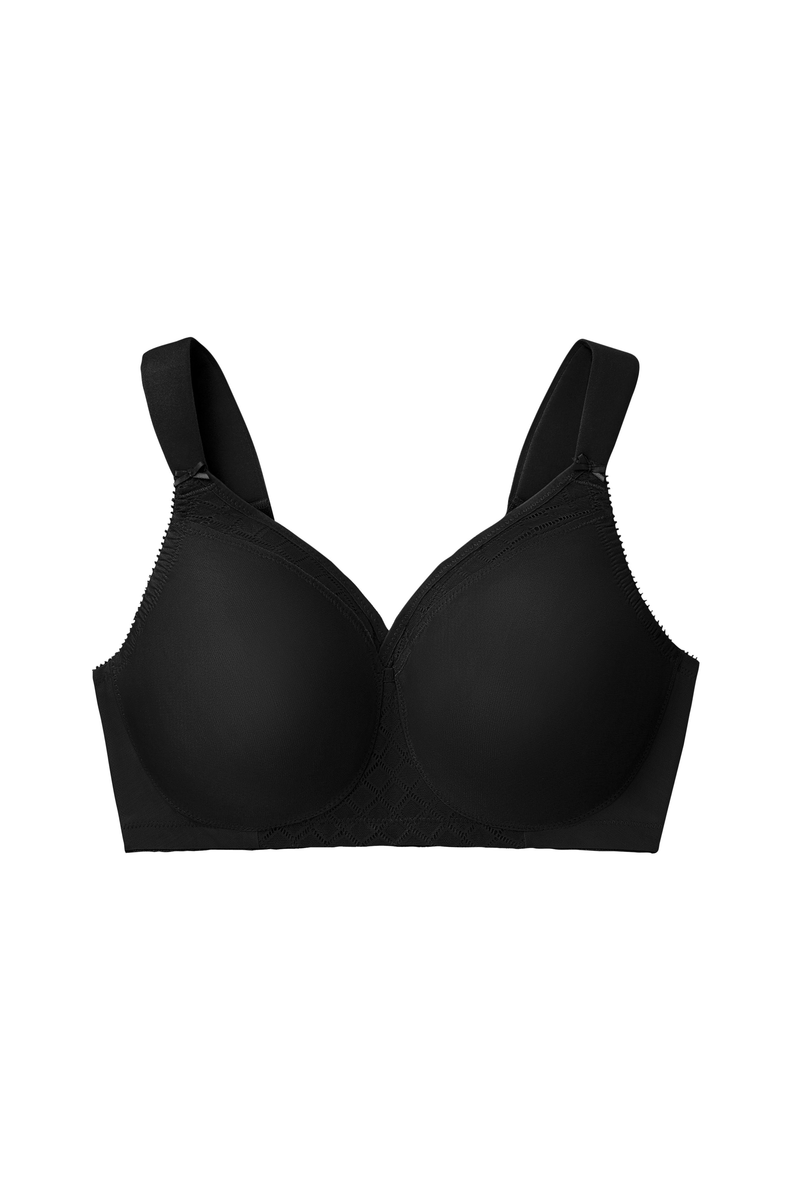 Glamorise Tshirtbh Full Figure Plus Size MagicLift Svart Bygellös