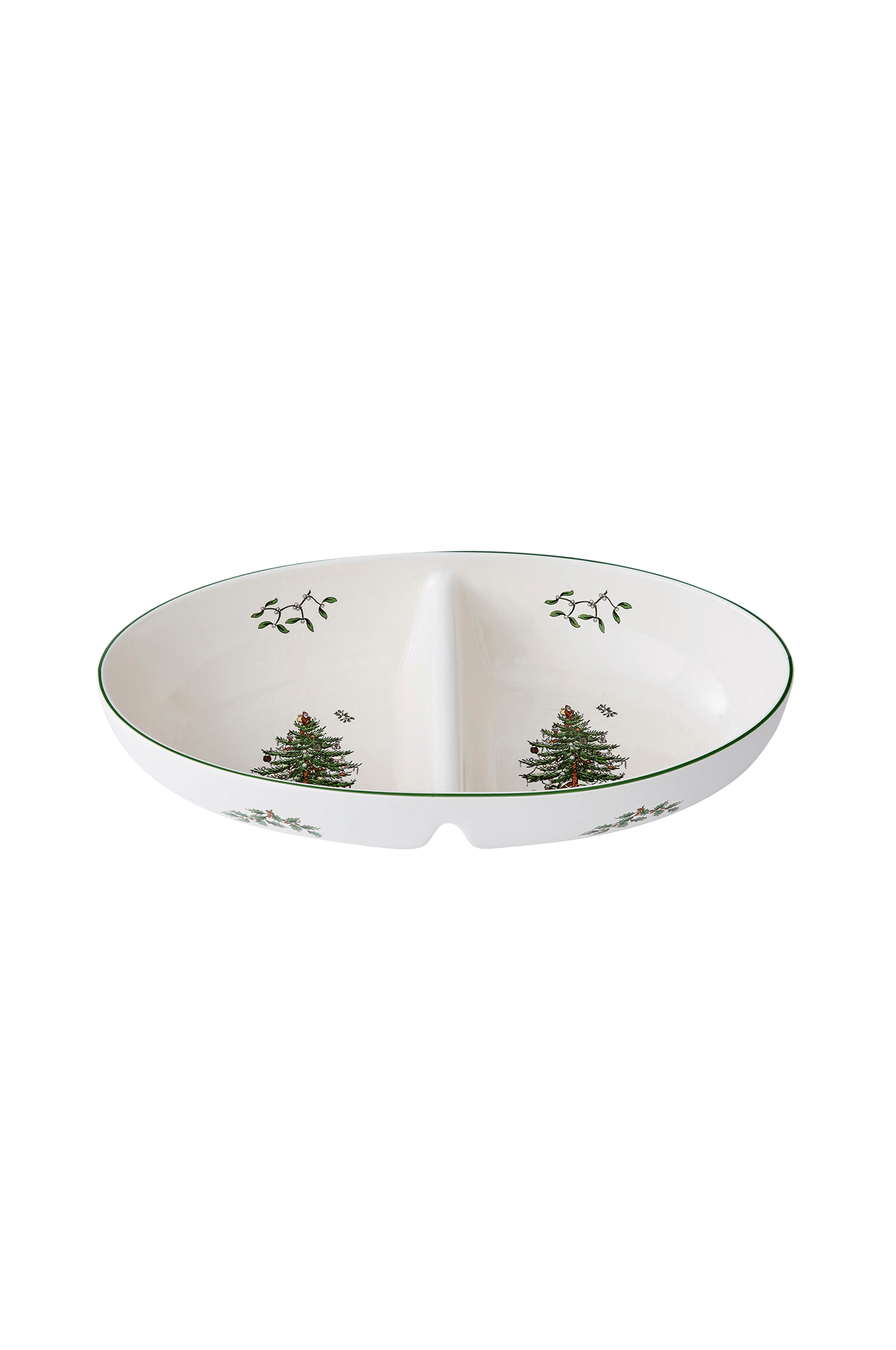 Spode Serveringsskål Christmas Tree Large Divided Server Hvit