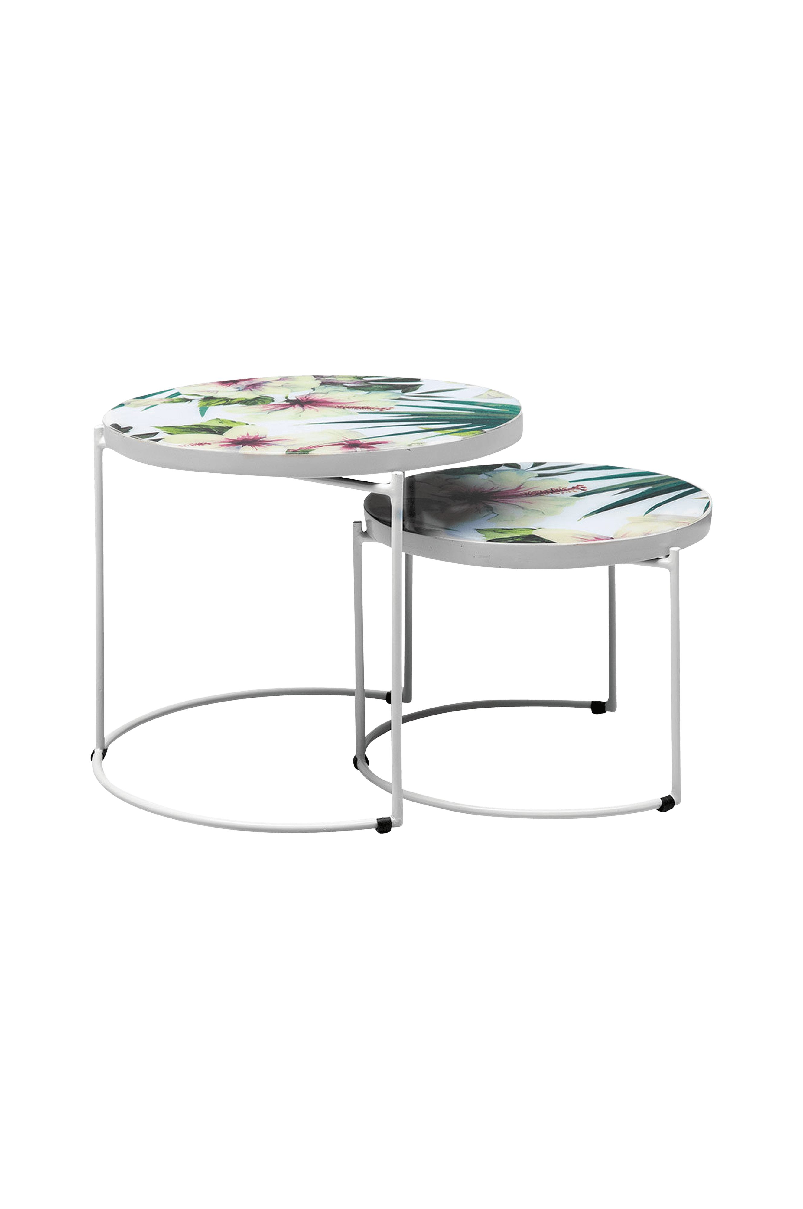 Soffbord Tessa Soffbord Tessa, set of 2 Ø51x46/Ø42x34 Vit Möbler Homeroom