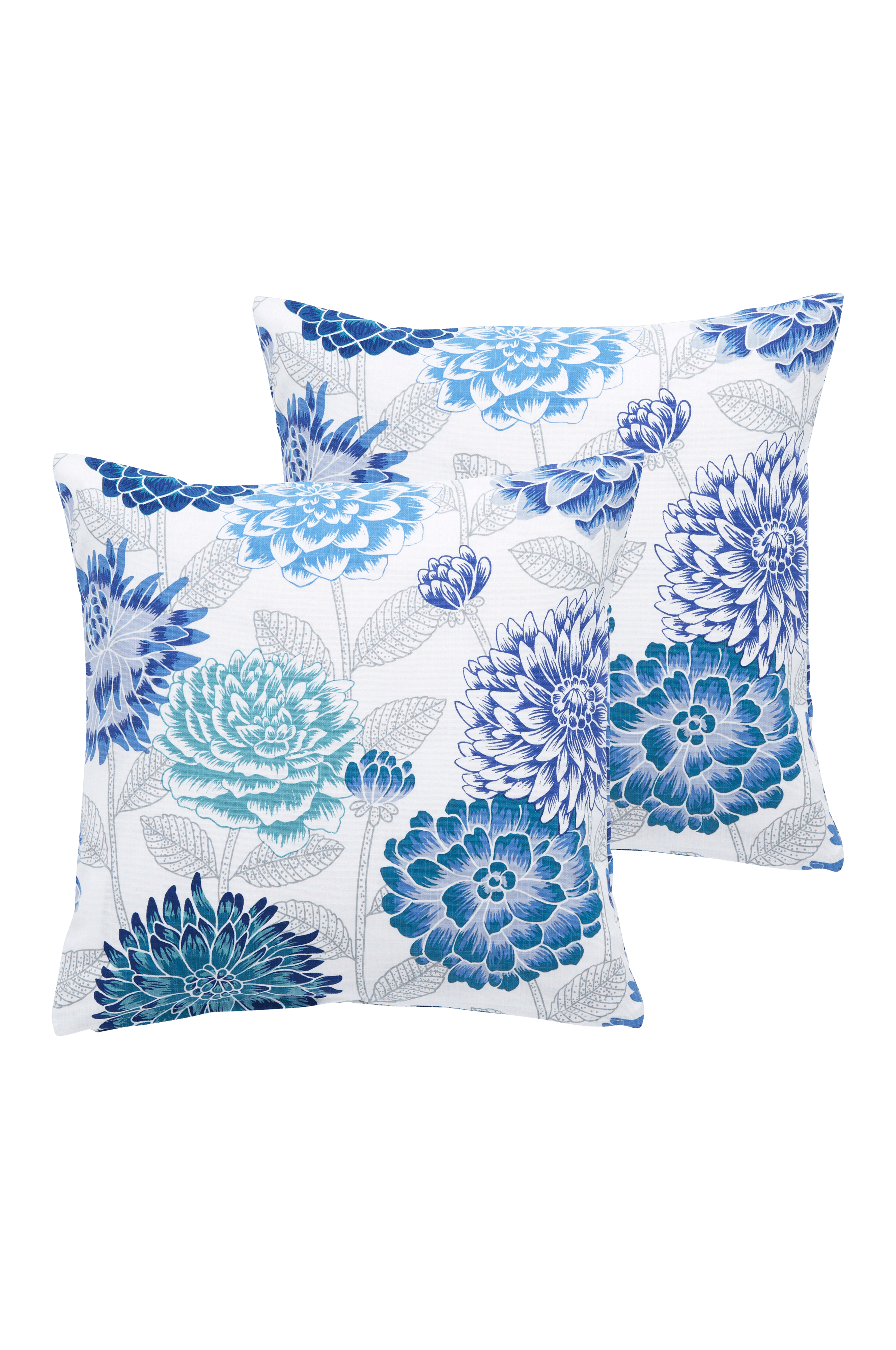 Kuddfodral 45X45 Blå Dahlior DAHLIOR kuddfodral 2pack 45x45 cm Blå Kuddar & plädar Jotex