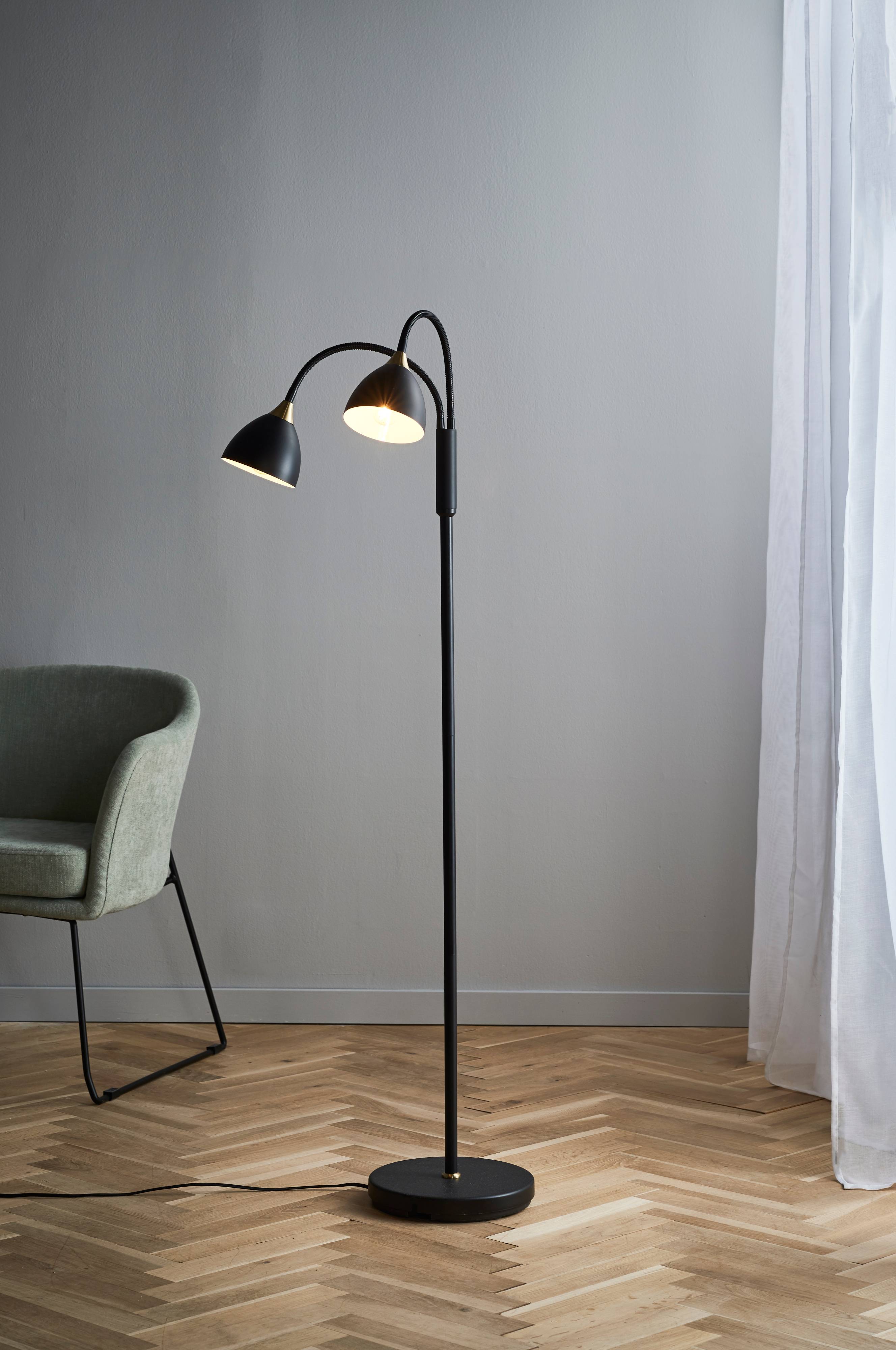 läslampa golv Luis Golvlampa - Svart - Belysning | Jotex