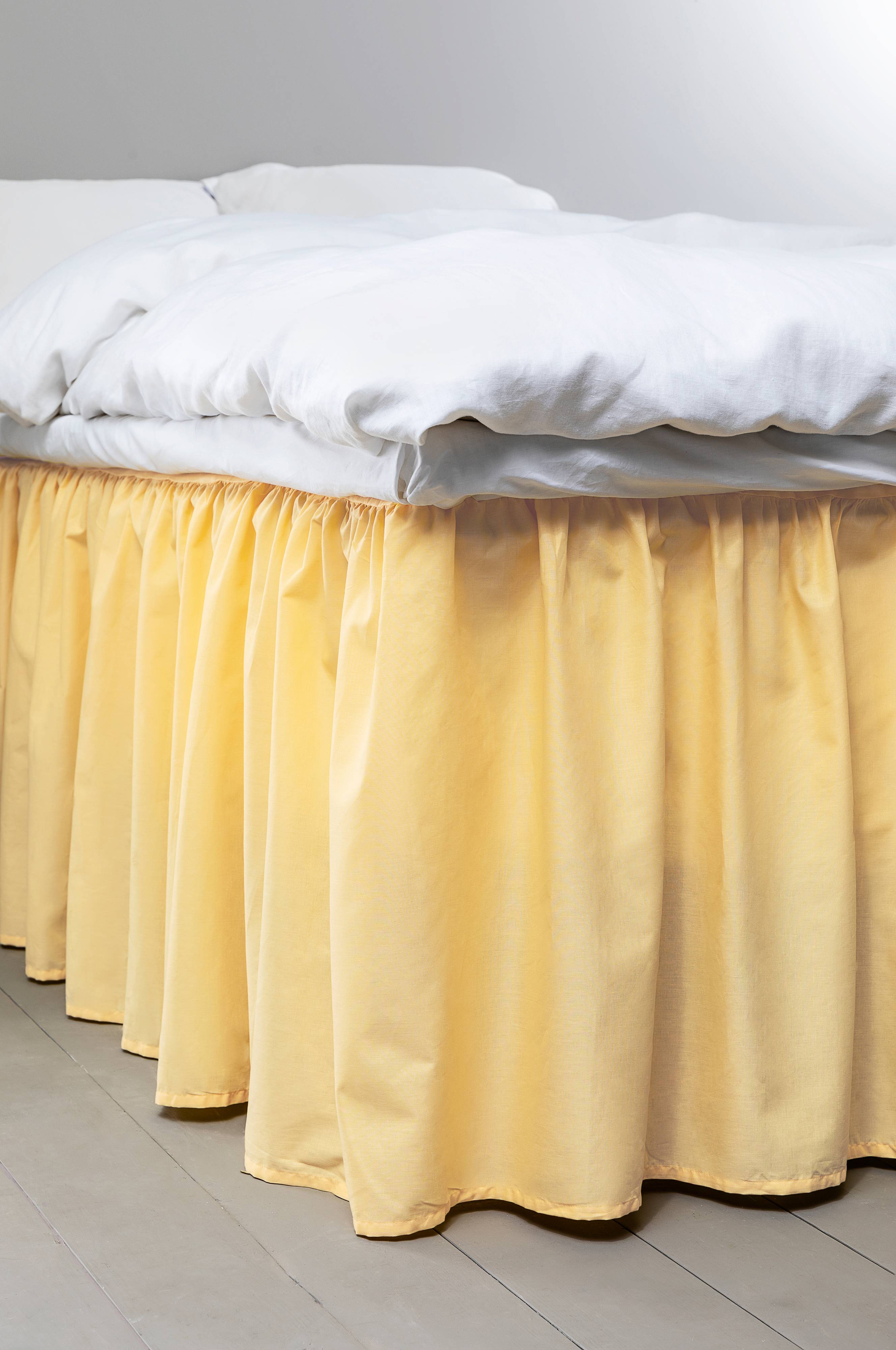 Ekologisk Säng ZACK volangsängkappa 60 cm ekologisk Gul Sängkläder Jotex