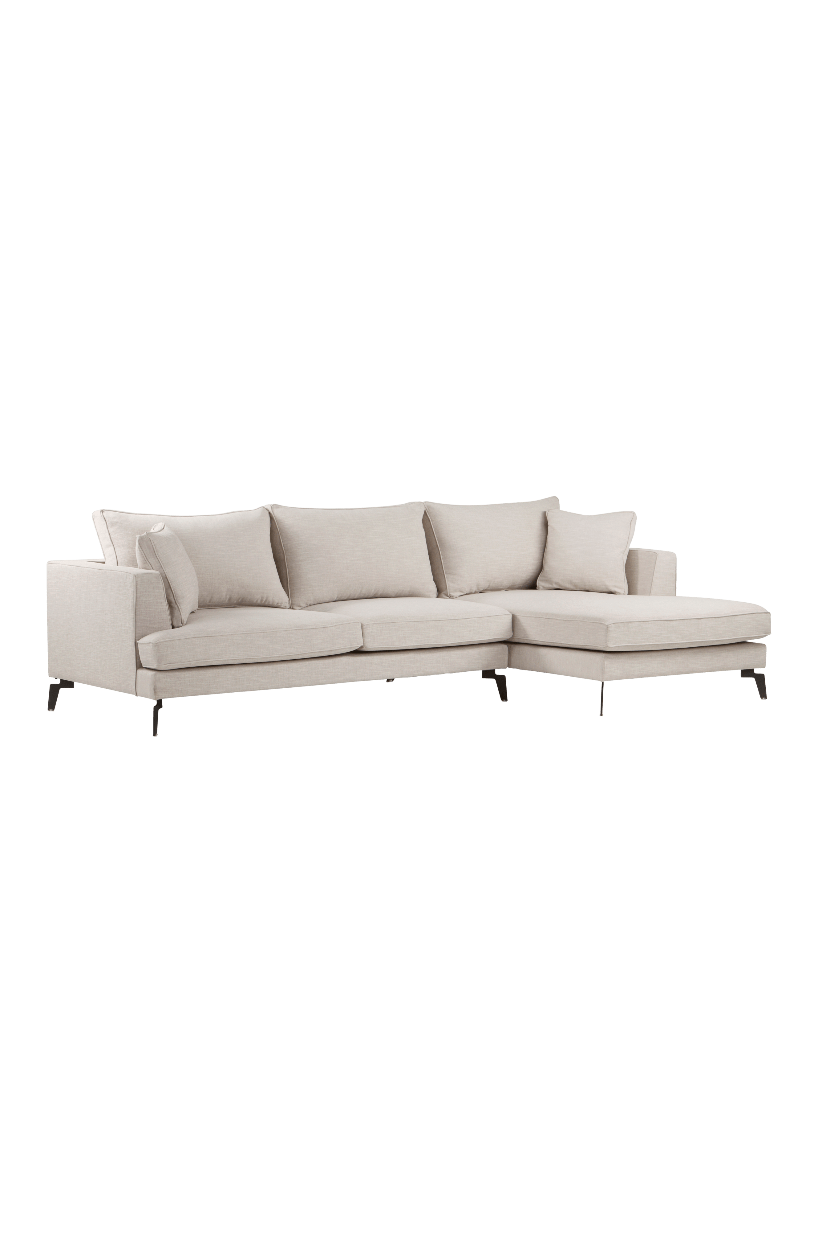 VILLACH sofa 3pers. chaiselong højre Grå Møbler Jotex