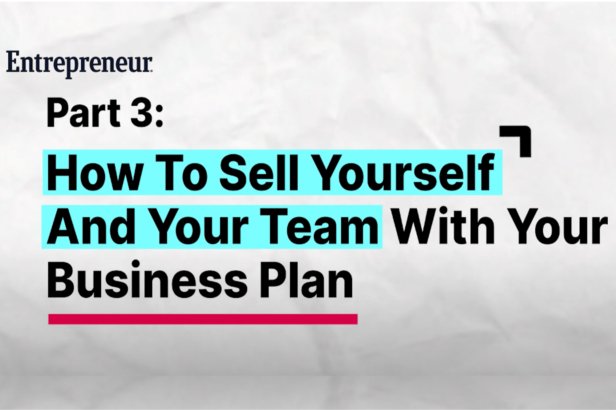 Write your business plan |  Part 3 Preview video