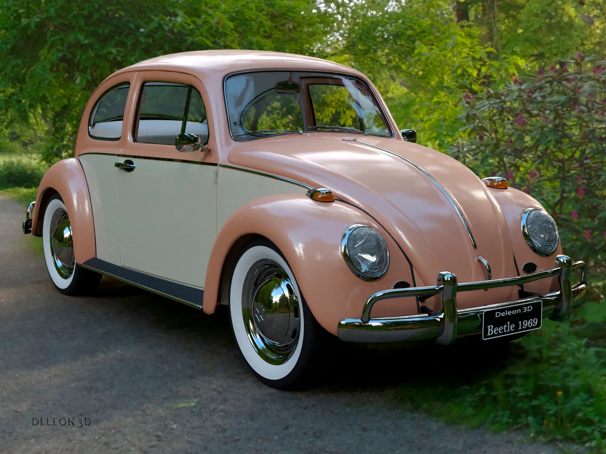 Volkswagen Beetle Fusca 1969 3D Model Buy Volkswagen Beetle Fusca