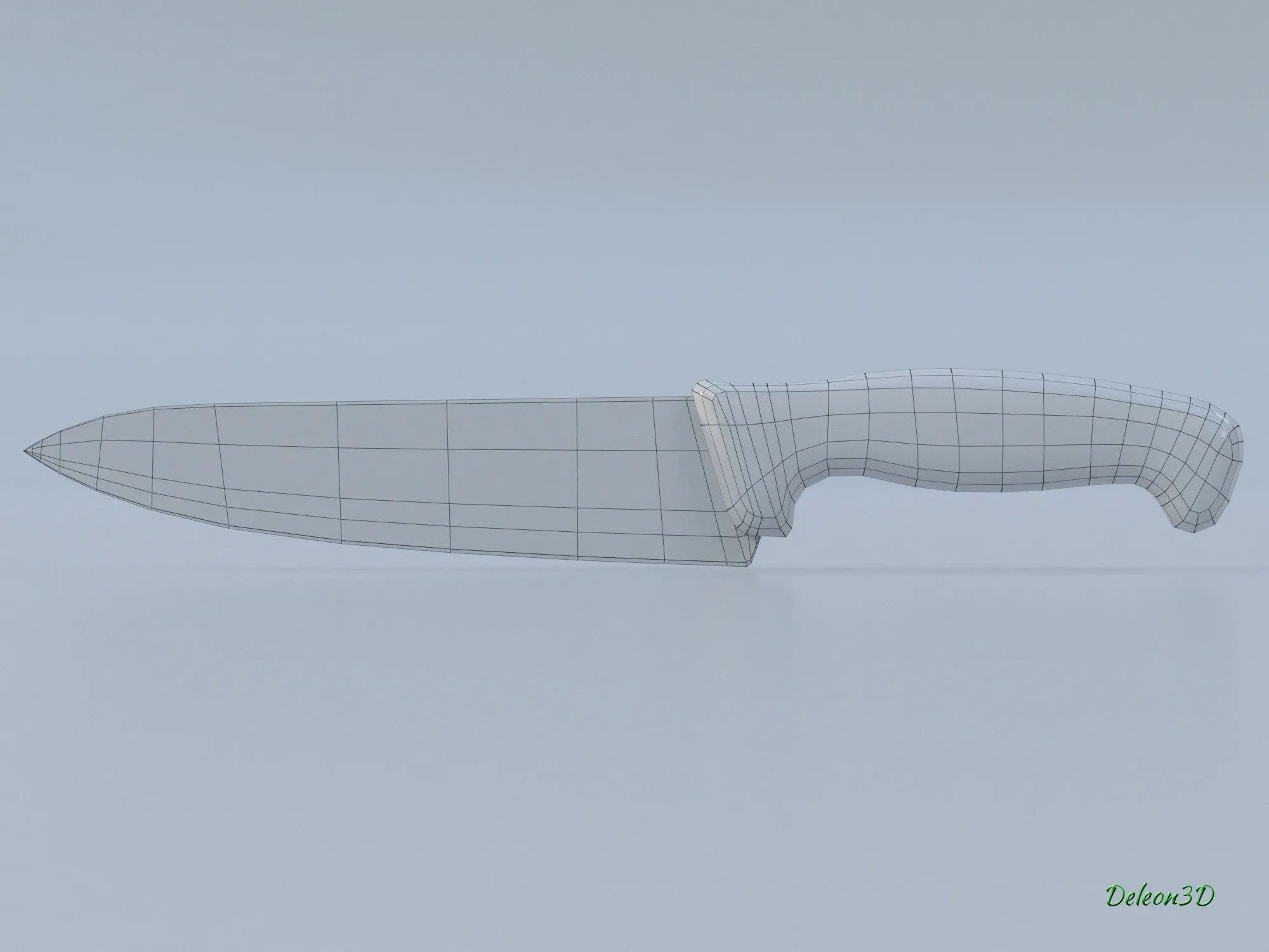 Knife 3D Model FlatPyramid