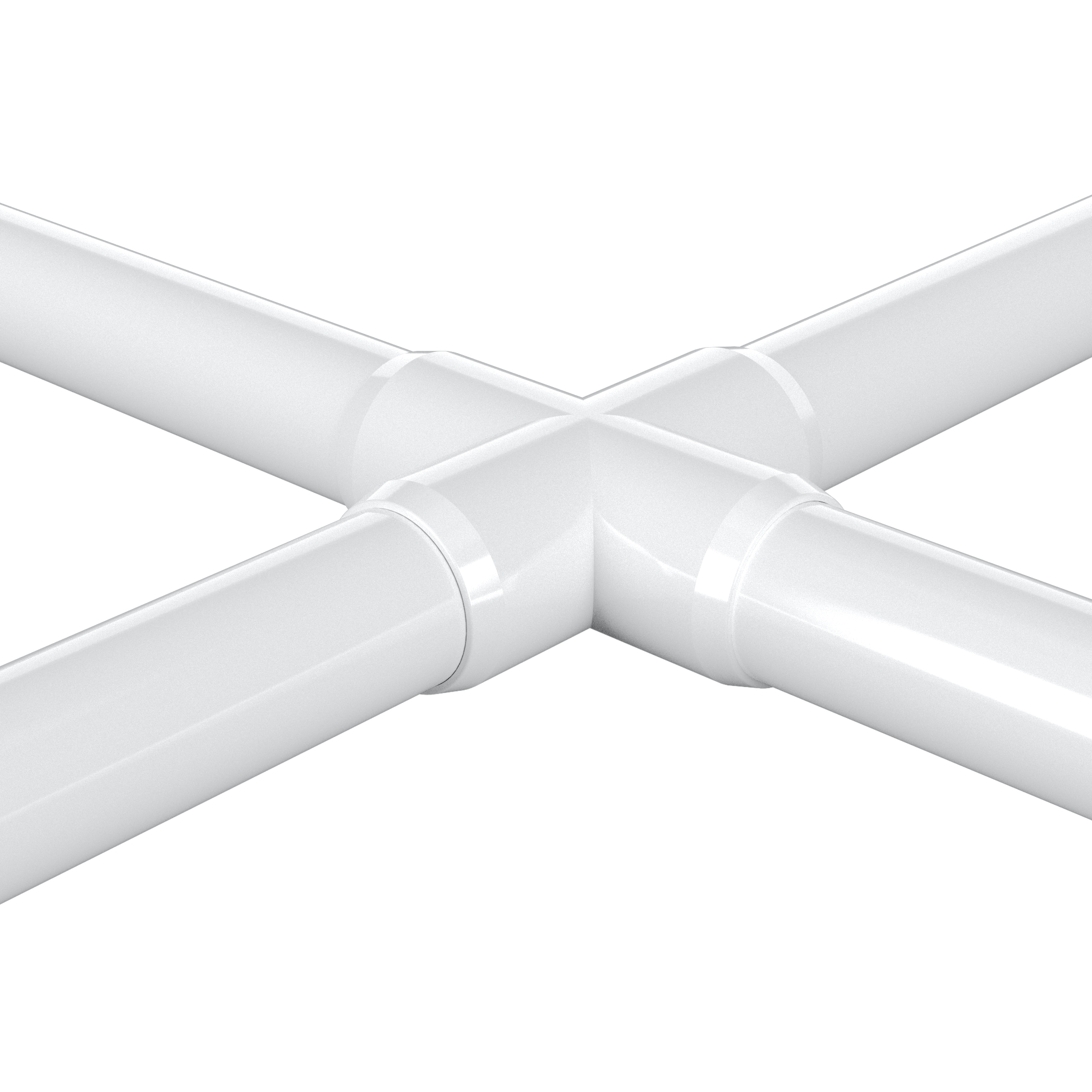 3/4" Cross PVC Fitting, White (8PK) FORMUFIT Furniture Grade, Made in USA eBay