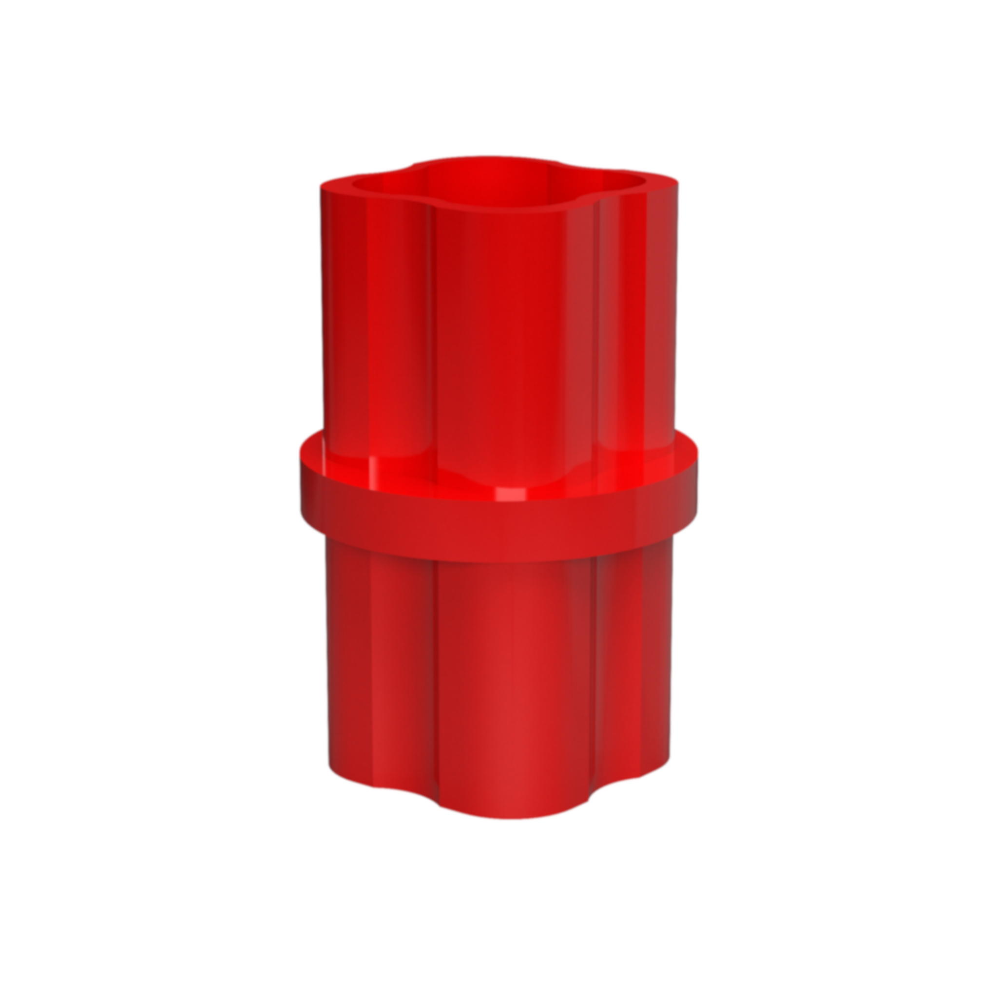 3/4" Internal PVC Coupling, Red (10PK) FORMUFIT Furniture Grade, Made