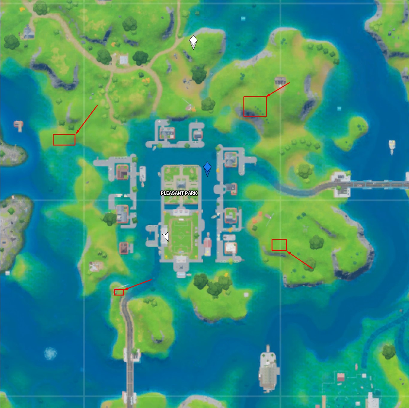 Where to collect Floating Rings at Pleasant Park in Fortnite Chapter 2
